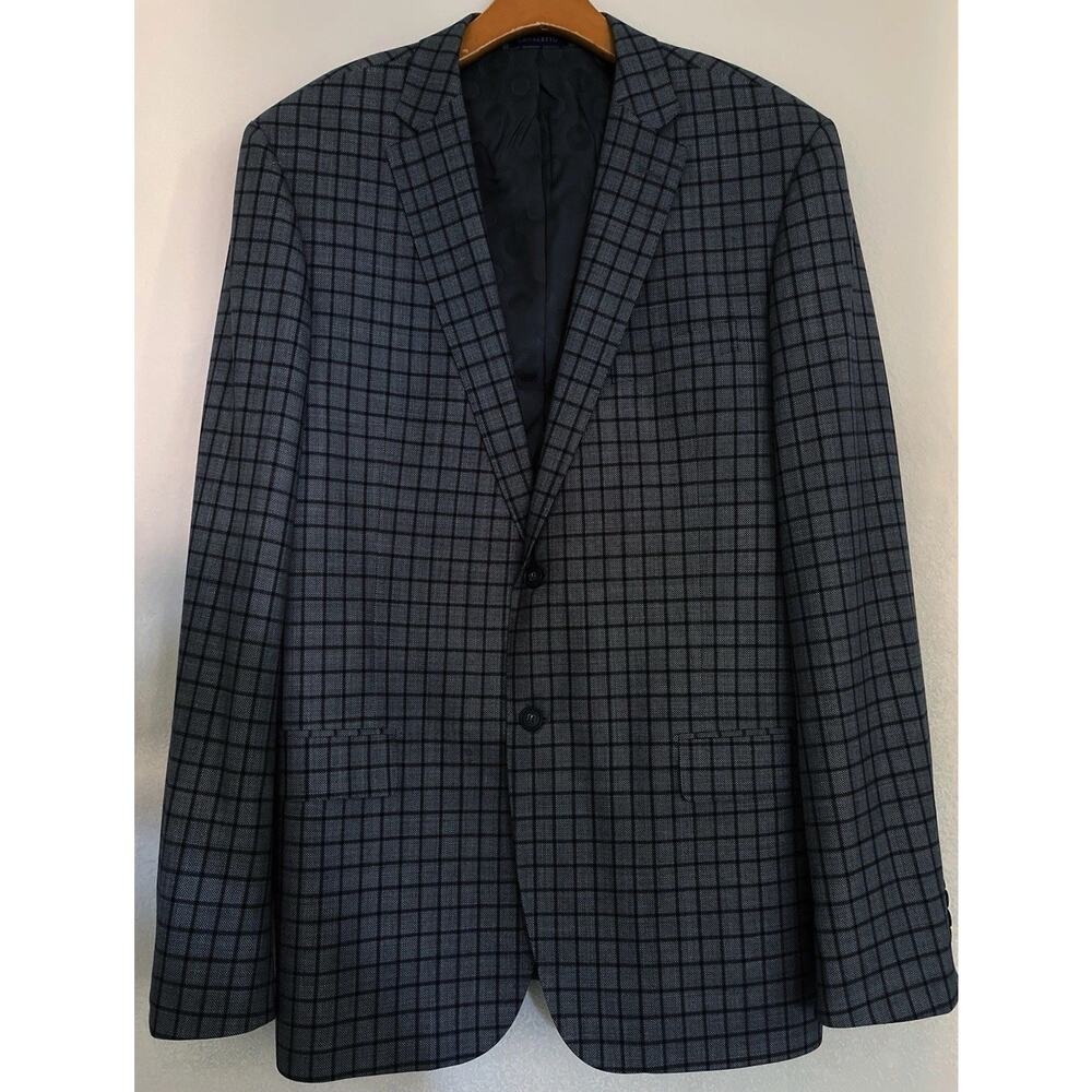 Canaletto Vitale Barberis Canonico Wool Blazer Como Jacket Men 46 L Gray Plaid
